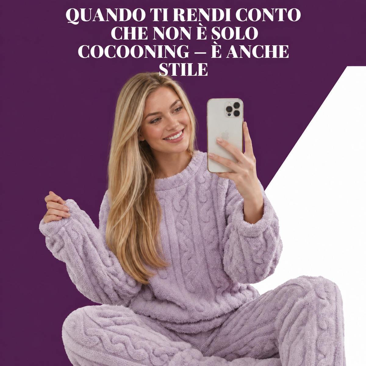 Completo da casa in pile sherpa